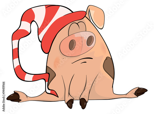 A cute pig farm animal cartoon 