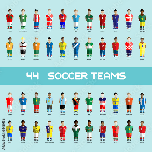Soccer Club Team Players Big Set