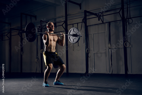 Clean and jerk exercise photo