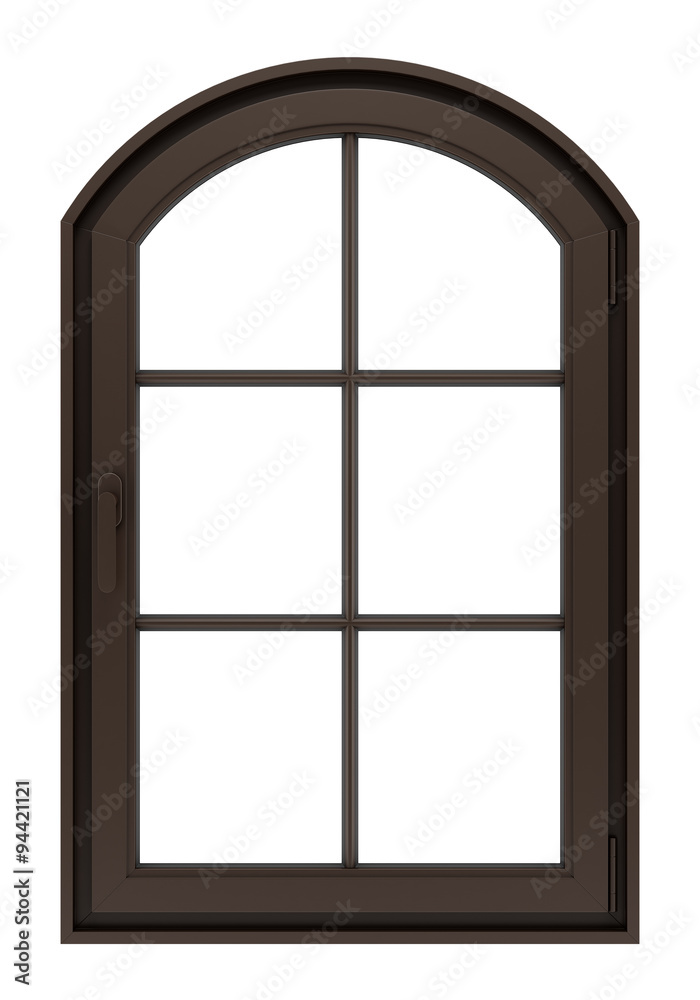 brown wooden window isolated on white background brown wooden window isolated on white background