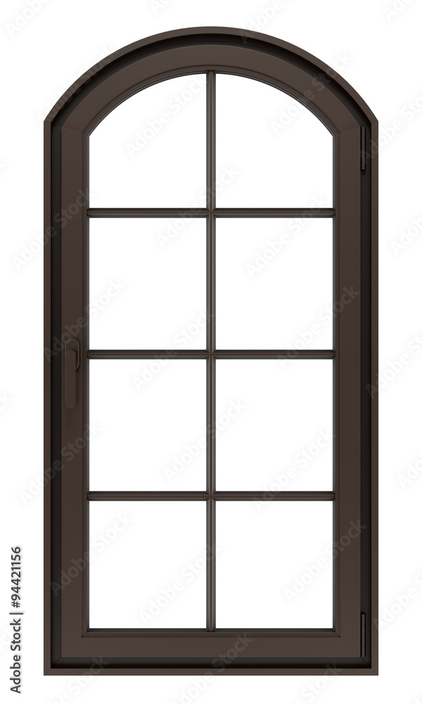 brown wooden window isolated on white background brown wooden window isolated on white background