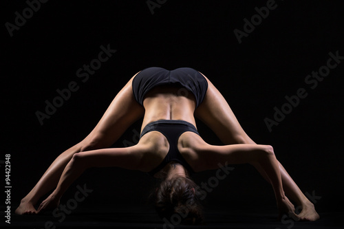 Standing Straddle Forward Bend yoga pose
