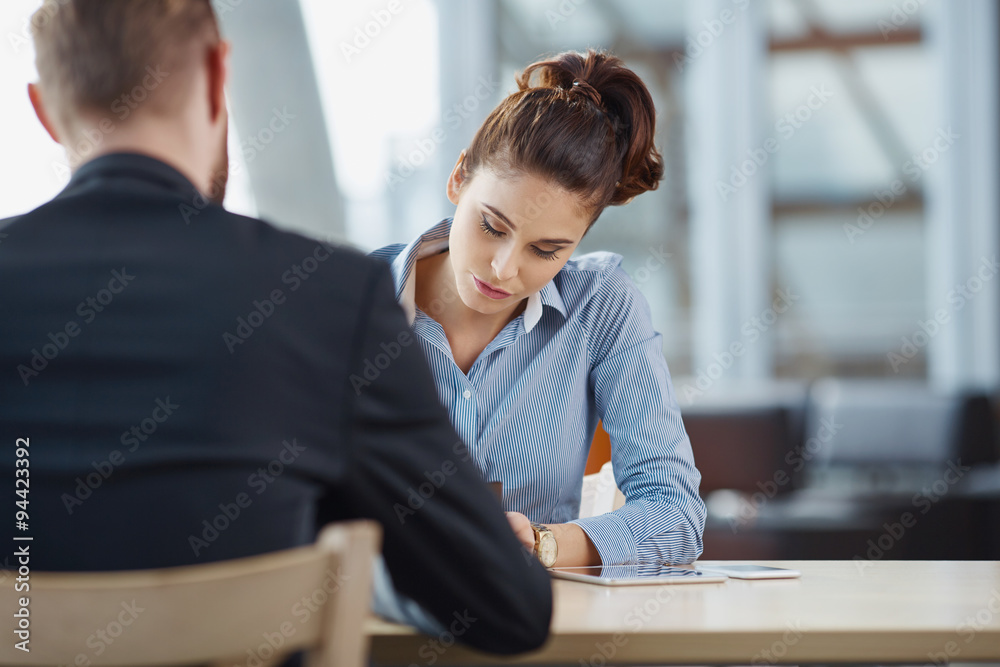 Human resources - job interview concept Human resources - job interview concept