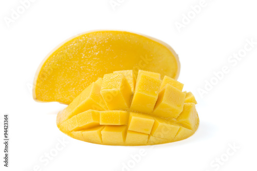 yellow mango on a white background