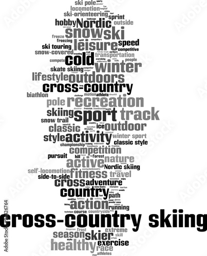 cross-country skiing word cloud concept. Vector illustration #94426764