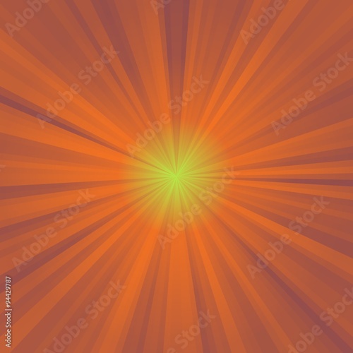 Abstract background of color star burst rays