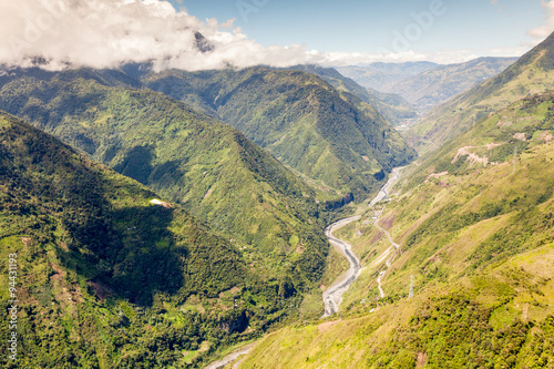 A breathtaking view of Llanganates National Park nestled in the Andes, Ecuador. The park showcases the stunning beauty of Pastaza Valley.