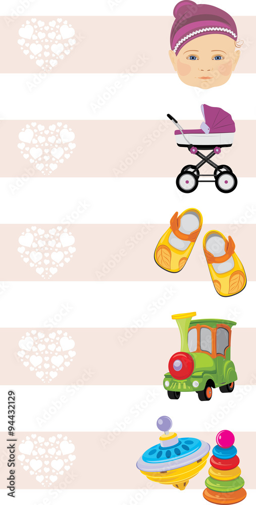 Fototapeta premium Kids shopping center. Banners for design