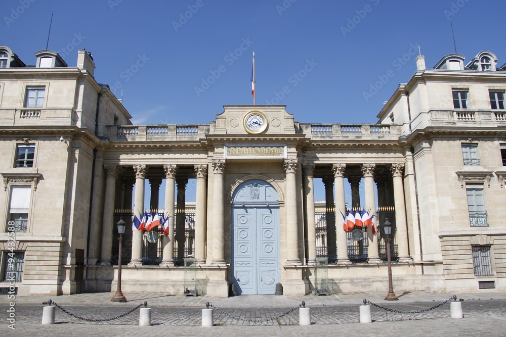 Obraz premium Entrée de l'Assemblée Nationale, Palais Bourbon à Paris