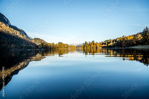 Fototapeta Naklejka Na Ścianę i Meble -  Spiegelung Reintaler See im Herbst
