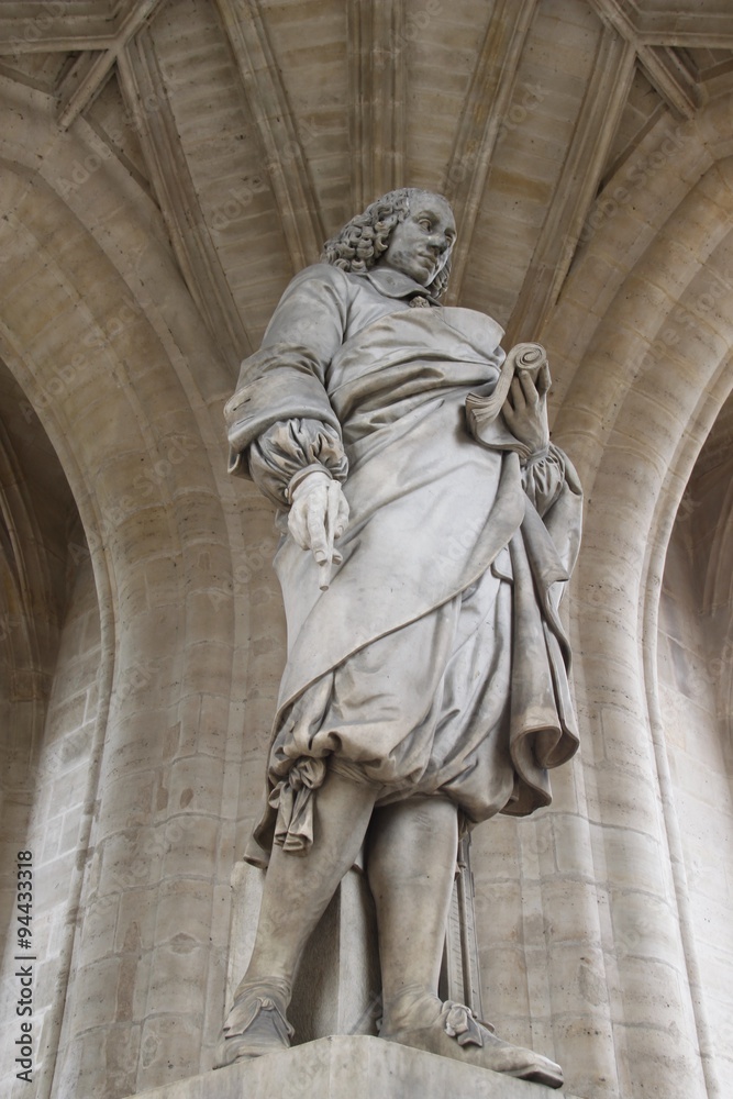 Statue de Blaise Pascale, Tour Saint-Jacques à Paris
