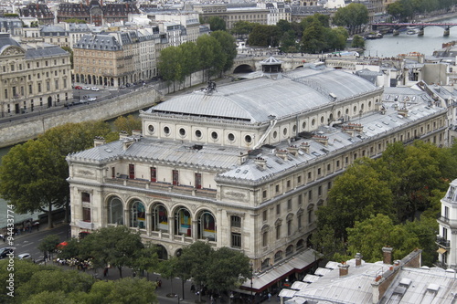 Théâtre du Châtelet à Paris, vue aérienne