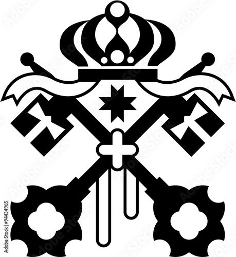 Crossed Keys symbol vector original