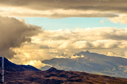 Experience the breathtaking beauty of the Ecuadorian Andes as you take in the panoramic view from the Cotopaxi Volcano refuge.