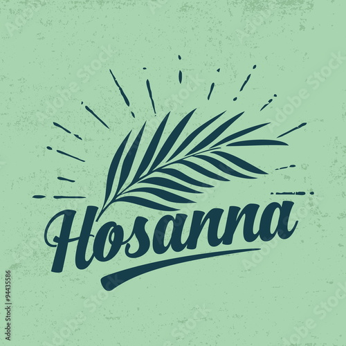Hosanna and palm frond