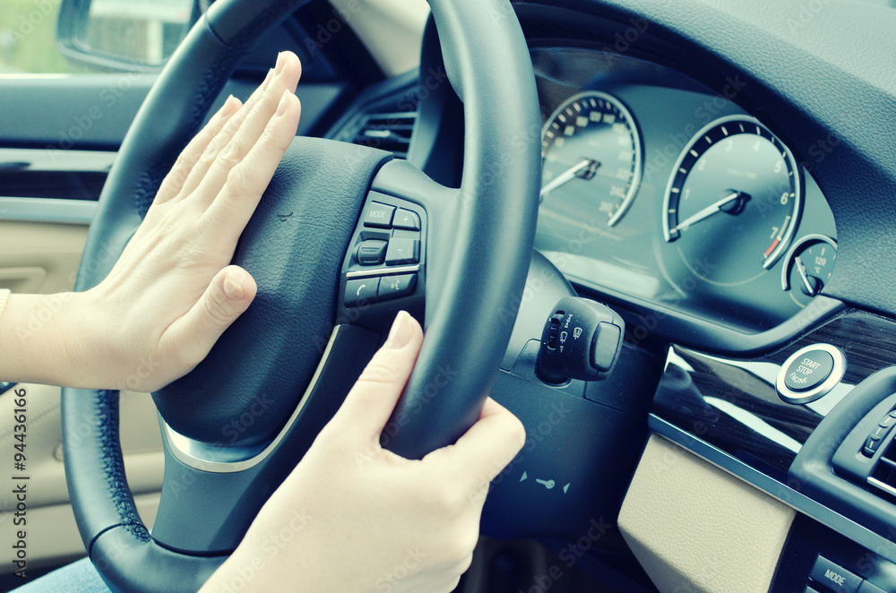 Beeping car driver Beeping car driver