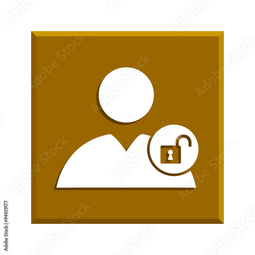 User icon, lock icon