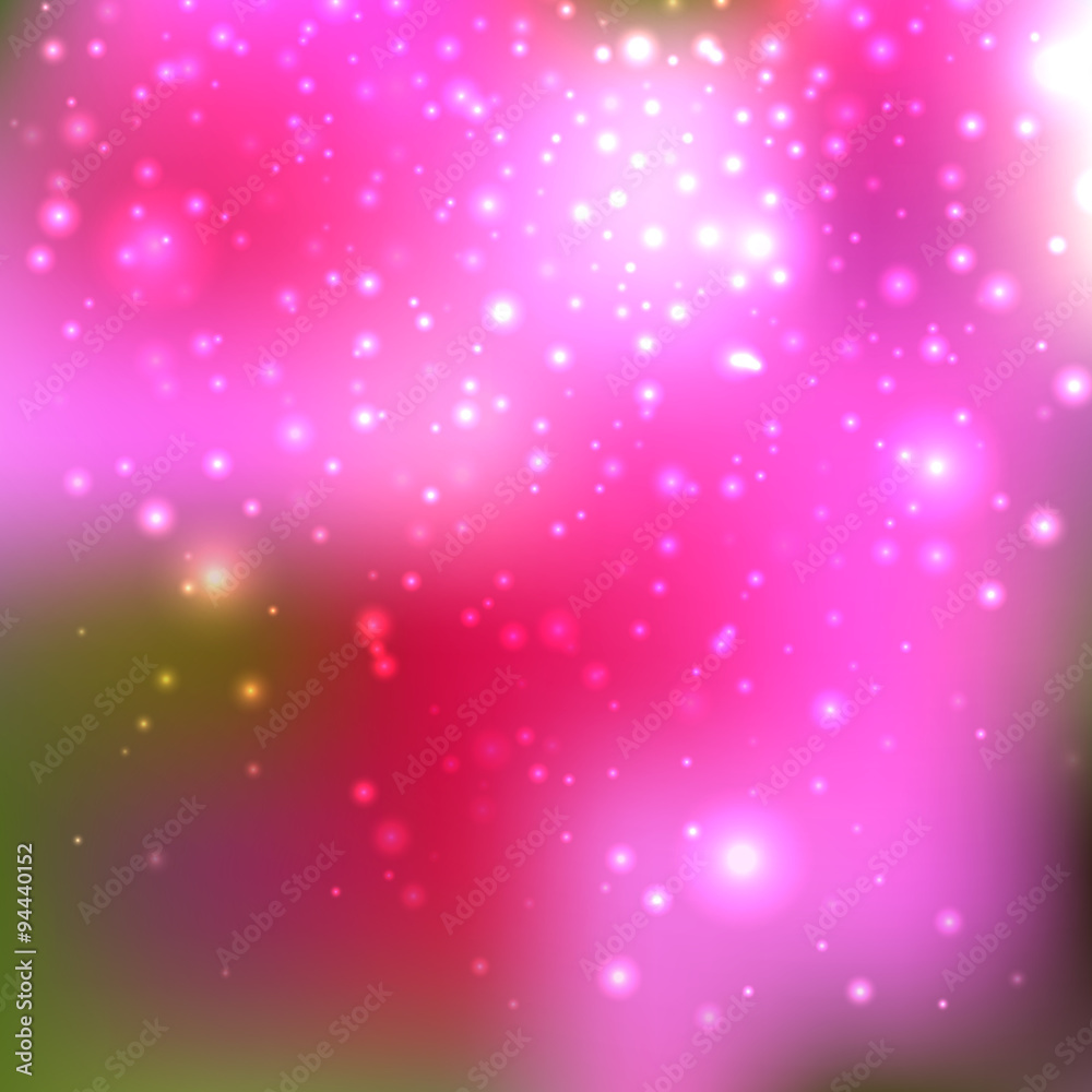 Shining with particles on blurred background Shining with particles on blurred background