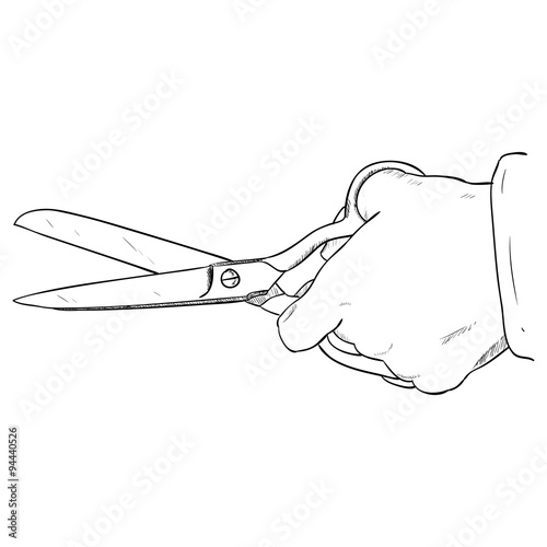 Vector sketch of scissors