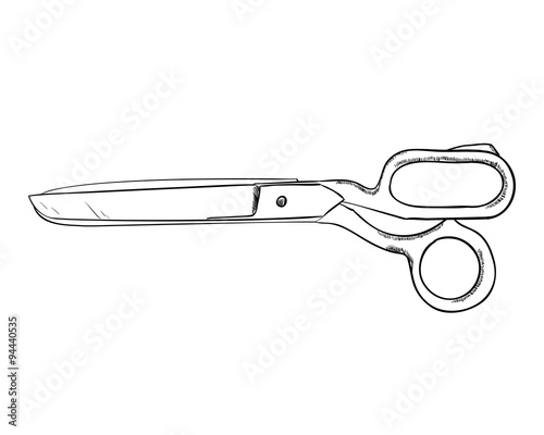 Vector sketch of scissors