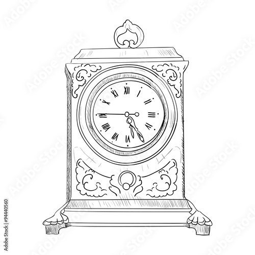 Vector sketch of clock