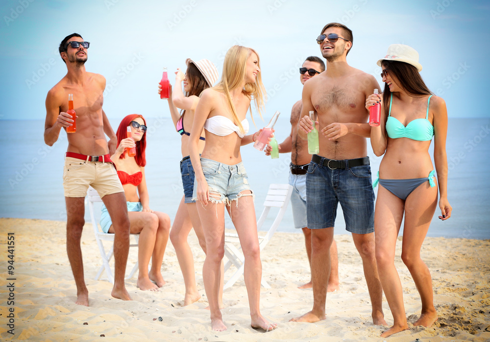Beautiful young people having fun on beach Beautiful young people having fun on beach