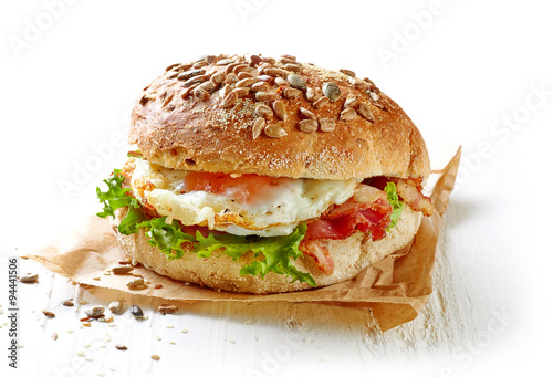 healthy sandwich on white background