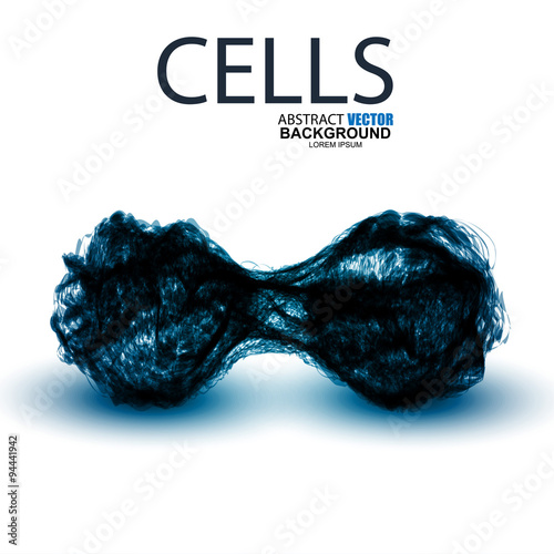 Blue cell vector background