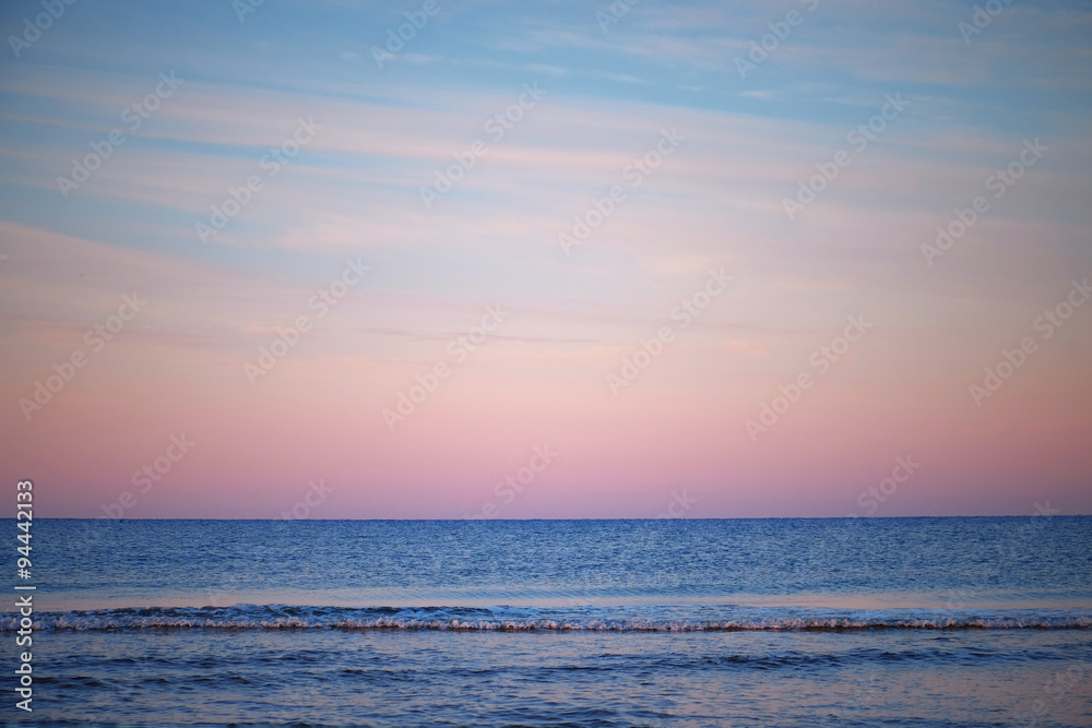 Calm sea in the evening