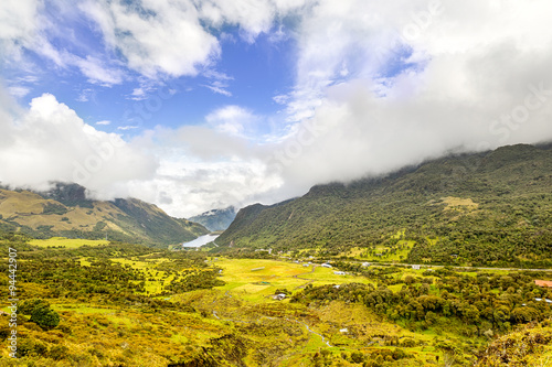 A breathtaking view of the Andes mountains in Ecuador, overlooking the lush greenery of Puyo and the vast expanse of the Amazon. © Ammit