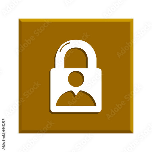 lock icon. Flat design style.
