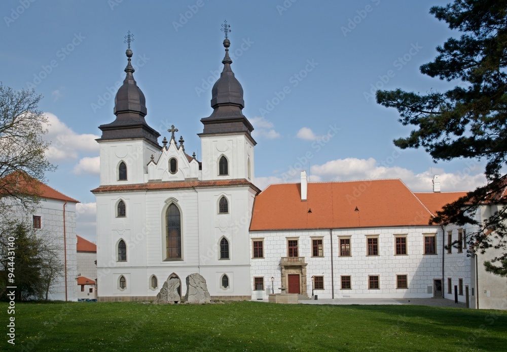 The Romanesque basilica Saint Procopius in Trebic, Moravia, Czech republic.