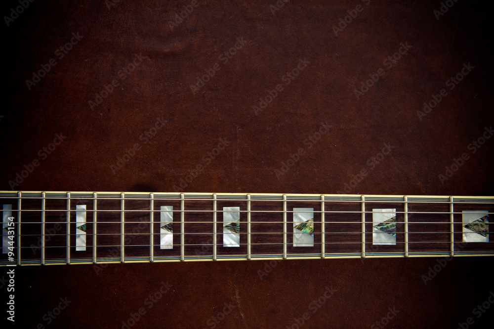 Fototapeta premium Electric guitar neck horizontal detail