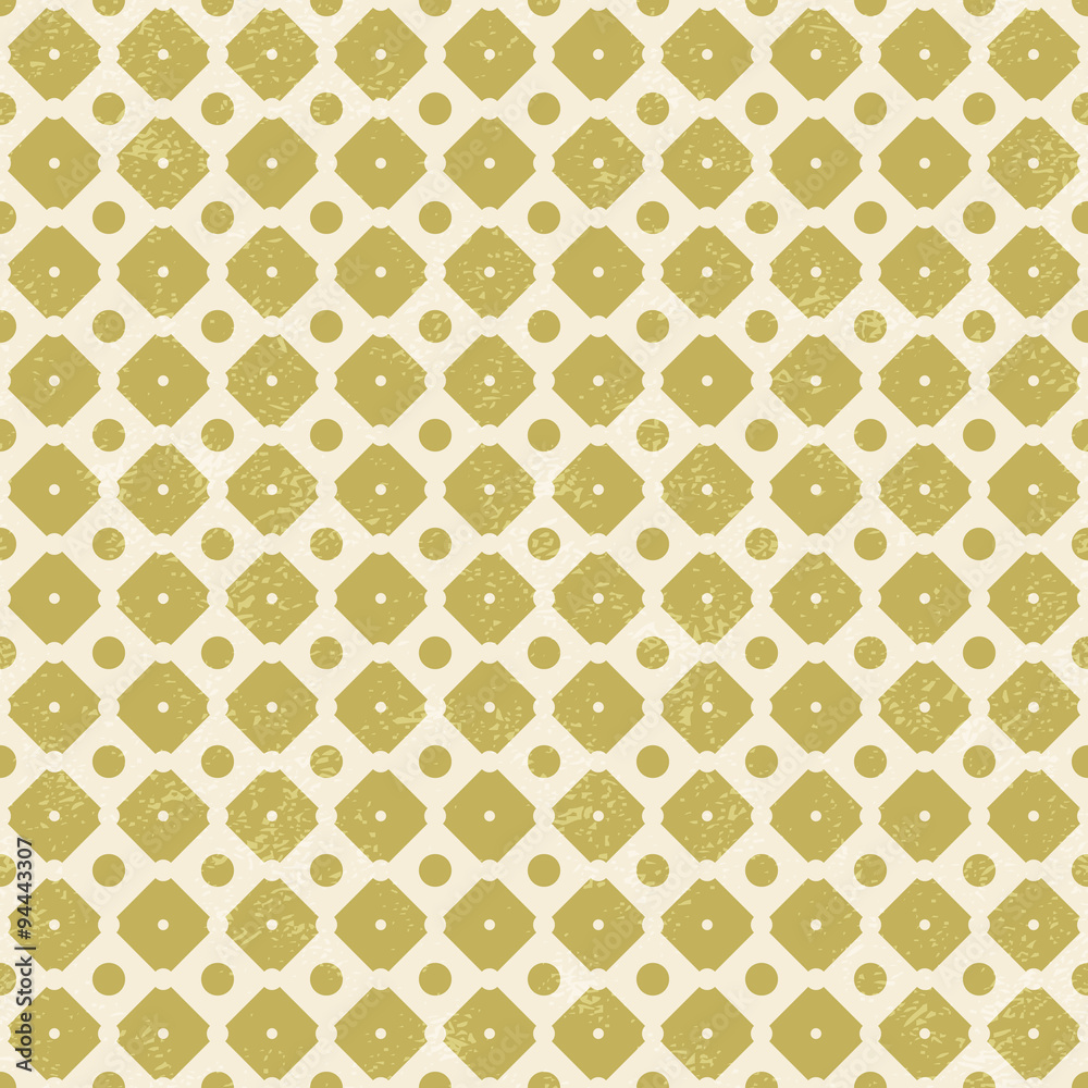 Pattern in retro style on grunge background