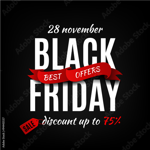 Black friday sale design template. Black friday banner