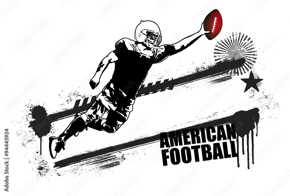 american football player stencil