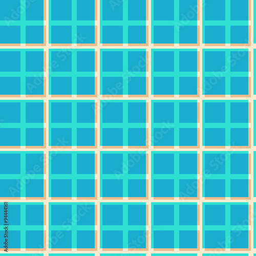 Seamless pattern of tiles with blue squares