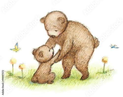 bear mother and baby