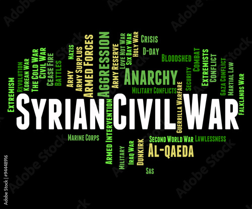 Syrian Civil War Represents Military Action And Assad photo