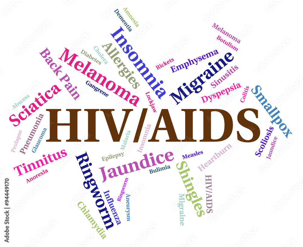 Hiv Aids Means Acquired Immunodeficiency Syndrome And Affliction Stock 일러스트레이션 Adobe Stock