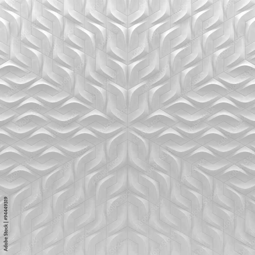 White Abstract Flower / Star or Fur like Wall Tiles