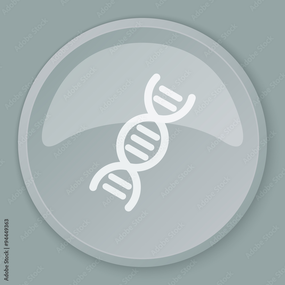 White Dna icon on grey web button White Dna icon on grey web button