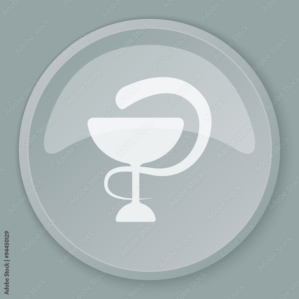 White Medical icon on grey web button White Medical icon on grey web button