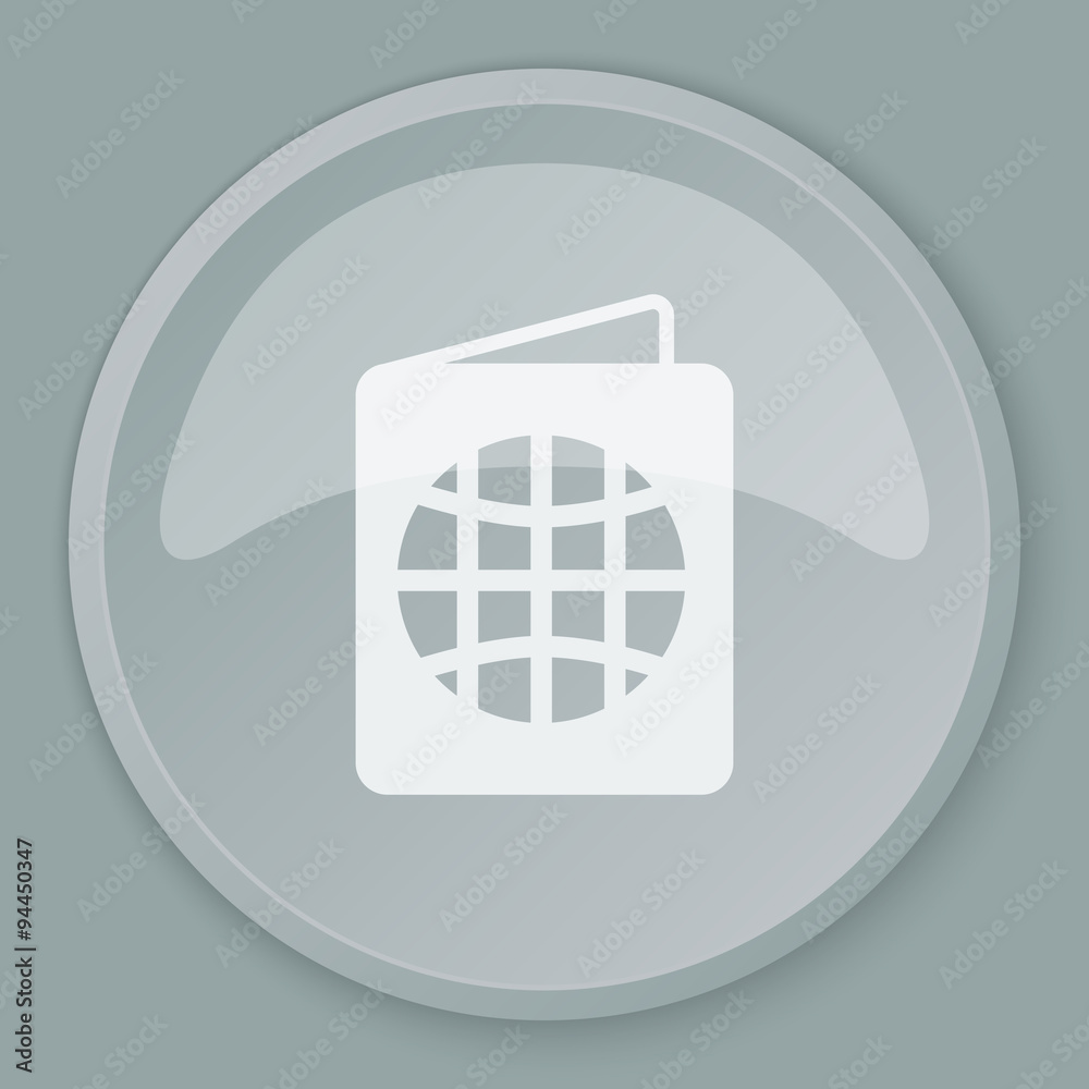 White Passport icon on grey web button White Passport icon on grey web button