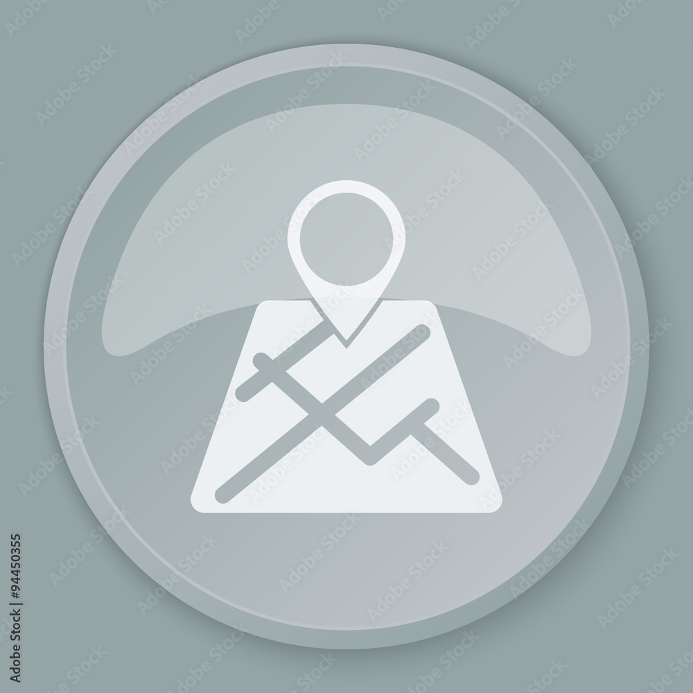 White Map Pointer icon on grey web button White Map Pointer icon on grey web button