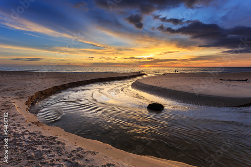 Beautiful sunset at Karon beach in Phuket