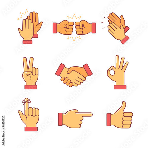 Clapping hands and other gestures