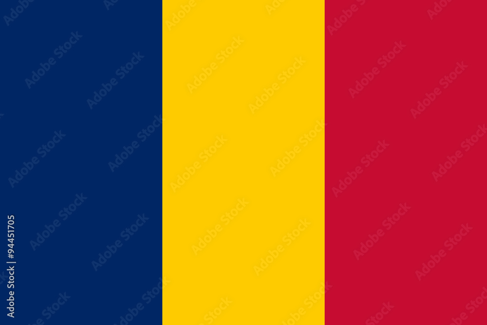 Fototapeta premium Flag of Chad