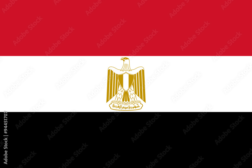 Naklejka premium Flag of Egypt