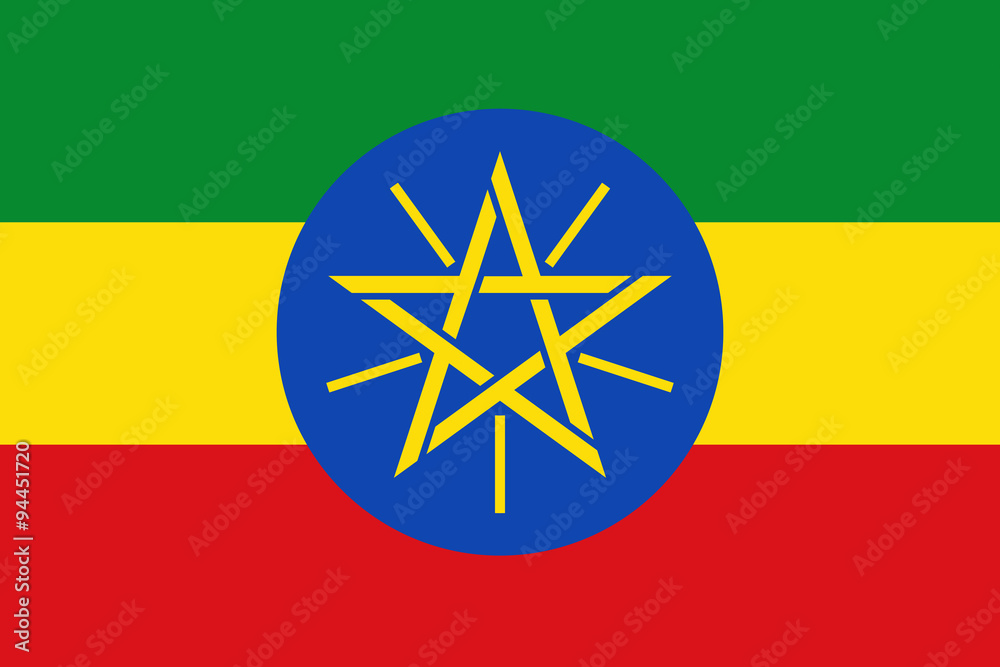 Obraz premium Flag of Ethiopia